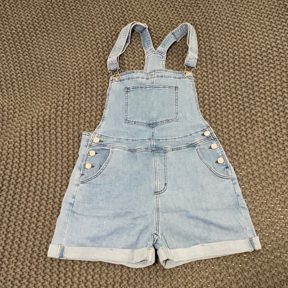 Never worn! Denim Overall Shorts